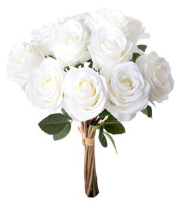 Set 3 Mazzi Artificiali Rose per 9 40 cm