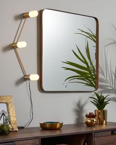 Specchio de parete Marco in metallo dorato 60 x 60 cm