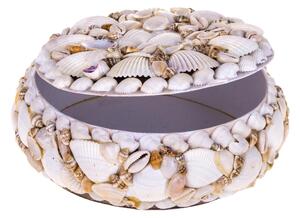 Set 3 Scatole Rotonda Decori Conchiglie 10 cm