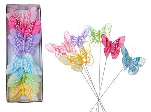 Set 48 Farfalle con Clip di Ferro Larghezza 7 cm