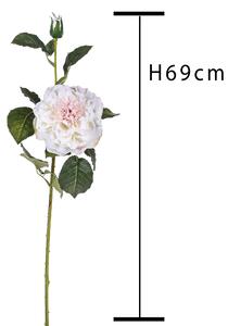 Set 4 Rose Artificiali con Boccio H 69 cm