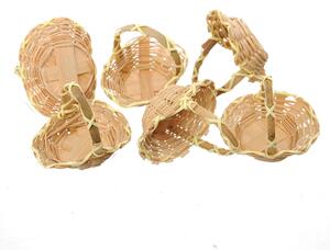 Set 4 Set 24 Cesti Mini in Materiale Naturale H 5 cm