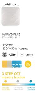 Plafoniera moderno Wave LED CCT , in acrilico, bianco8.5x43 cm, LUCE AMBIENTE DESIGN