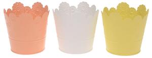 Set 6 Contenitori Decorativo con Rilievo Misure 13x12,5 cm