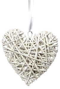 Set 6 Cuori in Rattan da Appendere H 30 cm