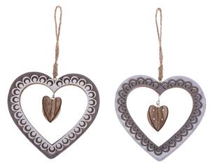 Set 6 Cuori da Appendere H 14 cm