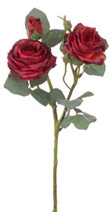Set 6 Rose Artificiali Rami per 4 Fiori 60 cm