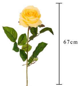 Set 8 Rose Artificiali Singola H 67 cm