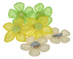 Set 9 Fiori Artificiali con Mollette Assortita H 8 cm
