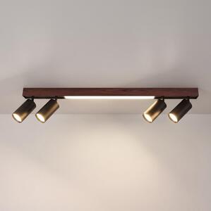 BRILAGI - Faretto LED SELE 4xGU10/30W/230V + LED/20W nero/decor ciliegio
