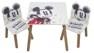 Set Tavolino con 2 Sedie in Legno Mickey Natural