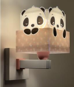 Lampada Applique Panda Rosa
