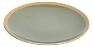Plato plano Tilia de cerámica verde oscuro