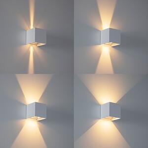 Lampada da parete per esterni bianca con LED 2 luci IP54 - Edwin