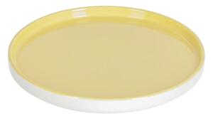 Piatto dessert Midori in ceramica gialla
