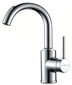 Miscelatore per lavabo, rubinetto girevole, bagno, con acqua calda e fredda