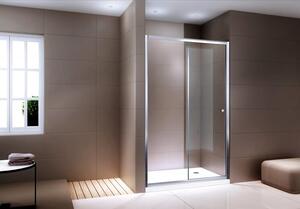 Doccia a incasso con porta scorrevole EX505 - 6 mm - vetro trasparente NANO - altezza 195 cm - larghezza selezionabile, larghezza:1200 mm