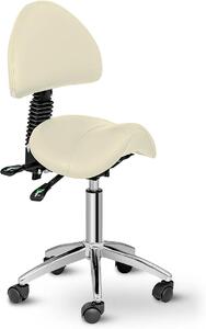 Sedia da scrivania Physa, modello "Sattelstuhl", colore beige (adatta a carichi fino a 150 kg, regolabile in altezza, schienale inclinabile)