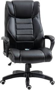 Sedia da ufficio con funzione massaggio. Sedia ergonomica per ufficio, colore nero. Dotata di massaggio vibratorio, funzione basculante, altezza regolabile e girevole