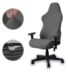 Copertura per sedia da gaming, grigio scuro, fodera elasticizzata per sedia da gaming per computer