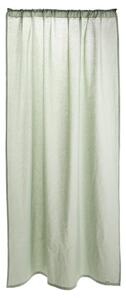 Tenda semi-filtrante LENILA verde fettuccia con passanti nascosti 140x280 cm