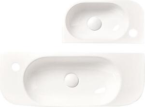 SANYCCES PETIT lavabo sospeso 40 x 22 x 11h foro per rubinetto a destra, bianco