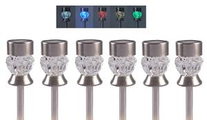 Luci solari cambia colore set di 6 lampade solari lampada da giardino luce solare