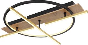 Globo Lighting|Lampada da soffitto in metallo nero opaco, LED