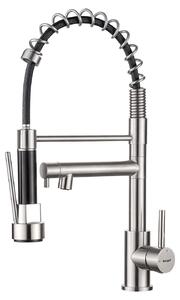 Rubinetto da cucina professionale con doccetta estraibile, girevole a 360°