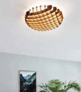 EGLO VALDECABRAS plafoniera LED 33,5 watt in legno marrone Plafoniera a traliccio 50cm