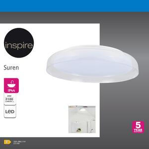 Plafoniera moderno Sure LED , in ferro, bianco D. 40 cm 40x40 cm, 3 luci INSPIRE
