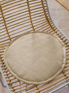 Cuscino rotondo per sedia Prisca senape Ø 35 cm