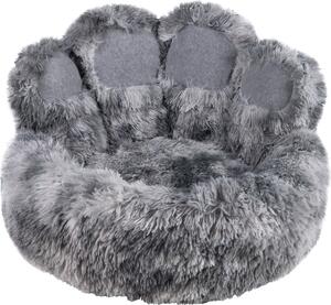 Lettino per cani Nobby Paw grigio, dimensioni: Ø 75 x 21 cm / 42 cm