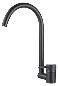 Rubinetto da cucina, con bocchetta estensibile, finitura cromata, colore nero