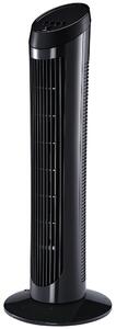 HOMCOM Ventilatore a Torre con Funzione Oscillante Tower Fan, 45W, 3 Modalità, Plastica ABS, Nero, 27x27x75cm