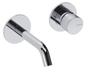 SANYCCES LOOP K ColdOpen Rubinetto lavabo da parete incasso con sporgenza di 14 cm, corpo incasso incluso, cromato