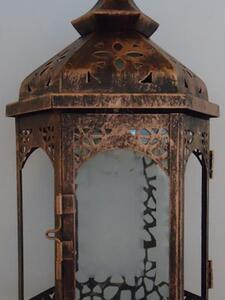 Lampada a sospensione vintage Ø 17cm argento antico, trasparente