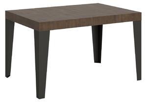 Tavolo Allungabile 120/380x90 cm Flame Noce Gambe Antracite