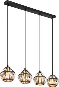 Globo Lighting lampada a sospensione in metallo nero opaco, 4x E14