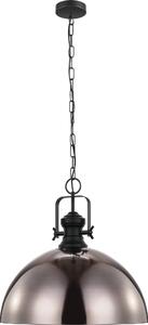 EGLO lampada a sospensione Combwich, lampada a sospensione industriale, vintage, retrò, lampada a sospensione in acciaio nero, crema, lampada da tavolo, lampada, E27, Ø 53 cm
