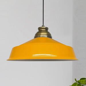 Lampada a sospensione per testiera a clessidra gialla
