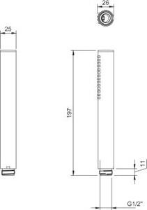 Villeroy & Boch TVS109006000K5 Doccetta Verve 25x197x25mm