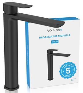 Miscelatore alto per bagno Mizarela - nero | Miscelatore alto per bagno dal design classico - rubinetto per lavabo da appoggio