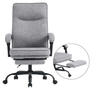 Sedia da ufficio in tessuto, colore grigio - Schienale ergonomico e regolabile - Capacità di carico: 150 kg