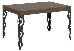 Tavolo Allungabile 120/380x90 cm Karamay Noce Gambe Antracite