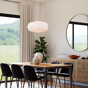 Lampada a sospensione, Ø 44 cm, altezza 151 cm, E27, accorciabile, carta/metallo, bianco