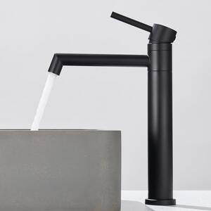 Miscelatore per lavabo con beccuccio esteso e rotazione a 360°