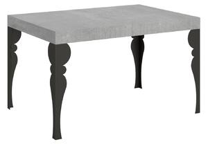 Tavolo Allungabile 120/380x90 cm Paxon Cemento Gambe Antracite