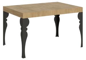 Tavolo Allungabile 120/380x90 cm Paxon Quercia Natura Gambe Antracite