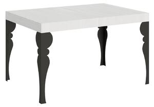Tavolo Allungabile 120/380x90 cm Paxon Bianco Frassino Gambe Antracite